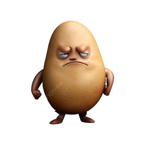 Angry 3d Potato Mascot Potato Psd Transparent Potato Image Potatoes