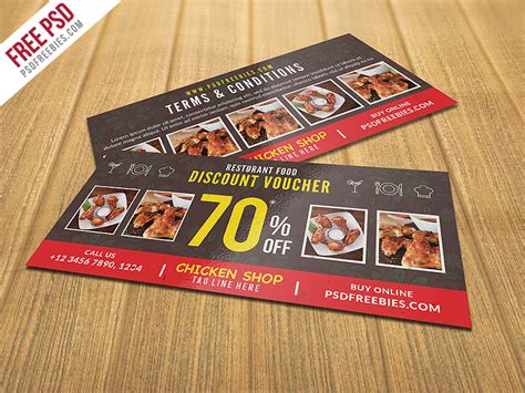 100% verify coupons and promo codes. Restaurant Food Discount Voucher Free PSD - Download PSD