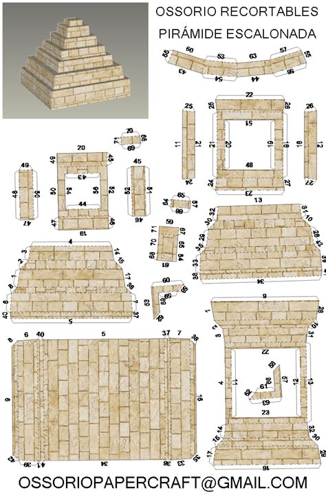 OSSORIO RECORTABLES DE PAPEL Ossorio recortables de papel pirámide