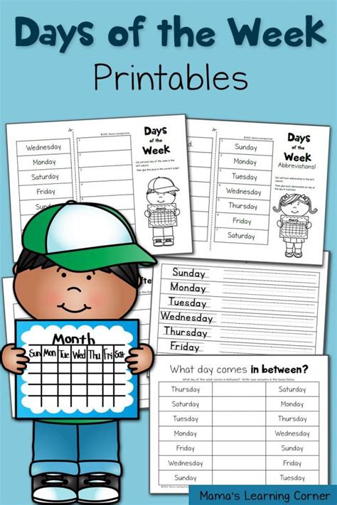 days   week printables  homeschool deals
