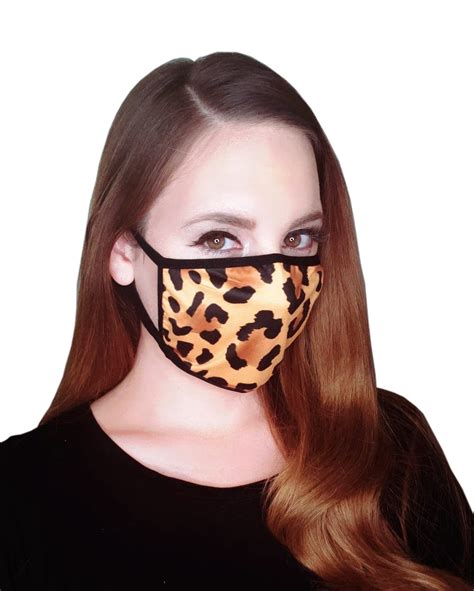 Leopard Print Reusable Face Mask Washable Fabric Face Cover For Women