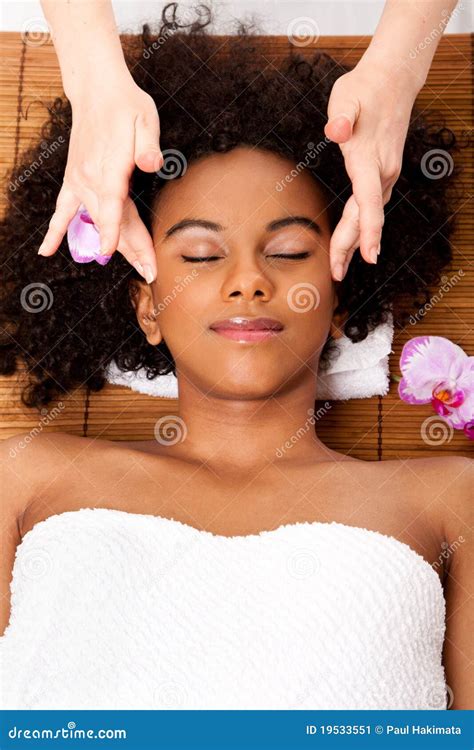 Facial Temple Massage In Beauty Spa Stock Image Image Of Bamboo Facial 19533551