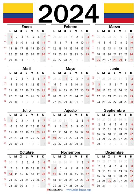 Calendario 2023 Colombia Con Festivos Calendario Calendario Con