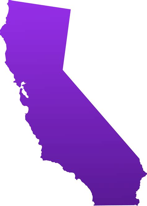 Free Clipart Map Of California