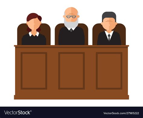 Court Trial Courtroom Royalty Free Vector Image