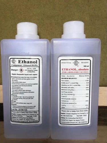 Ethanol 99 Pure 500 Ml Bottle For Manufacturing Medicines At Rs