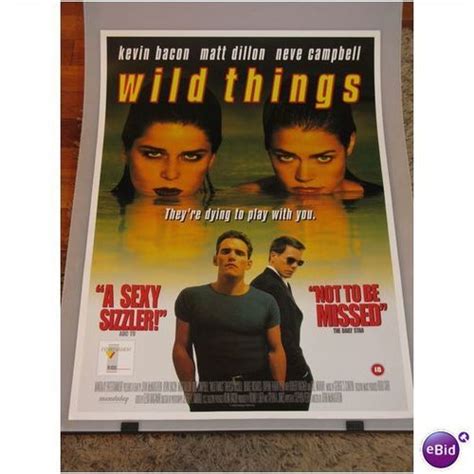 Wild Things Kevin Bacon Matt Dillon Neve Campbell Original Movie Film Poster On Ebid United