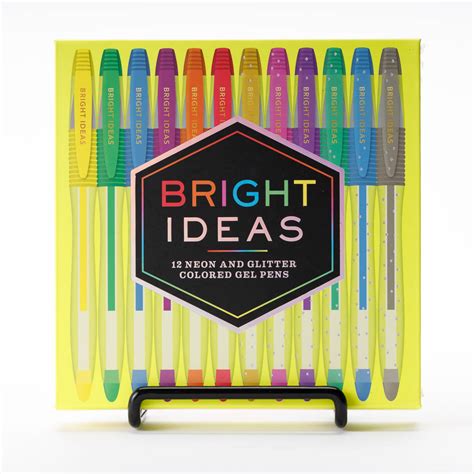 12 Neon And Glitter Colored Gel Pens By Bright Ideas Ram Shop