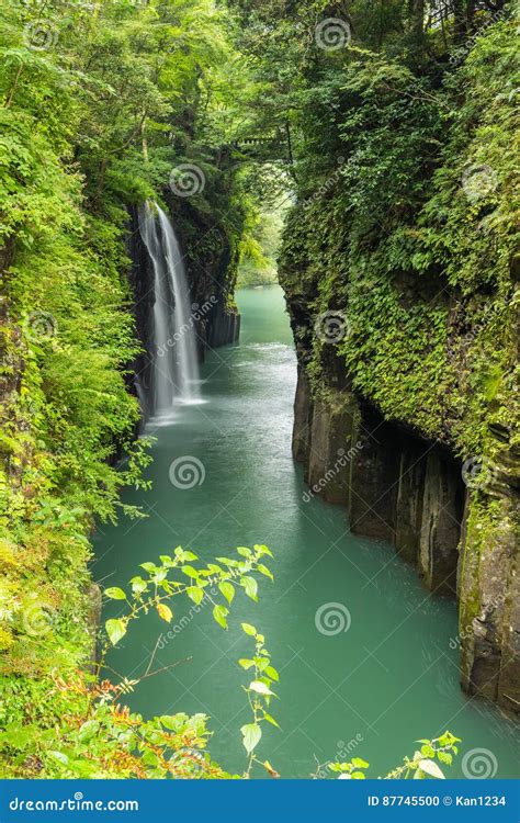 Takachiho Gorge And Waterfall In Miyazaki Stock Photo Image Of Famous