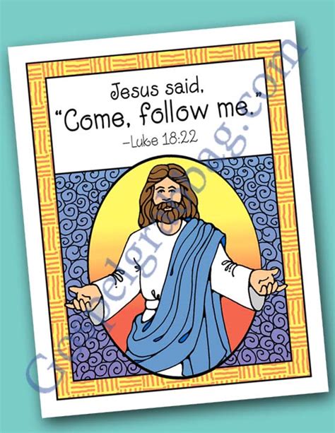 Follow Jesus Christ Choose The Right Scripture Poster Luke 1822