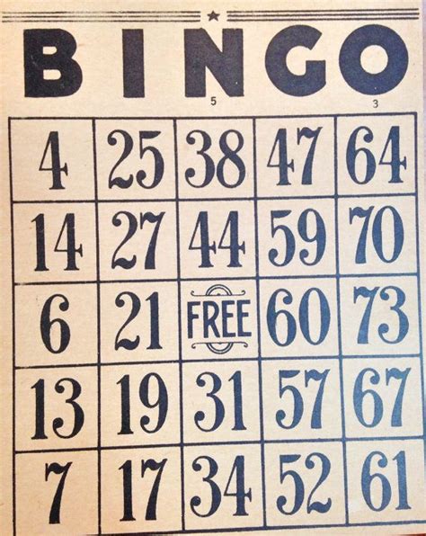 Vintage Bingo Cards 5 Set Of 5 Bingo Game Sheets Vintage