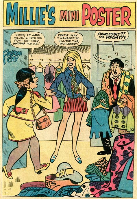 an old comic book cover with two women talking to each other and one man holding a purse