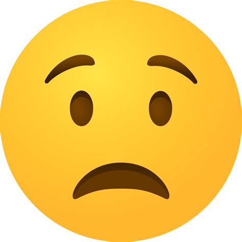 Worried Face 1 Emoji Emoji Download For Free Iconduck