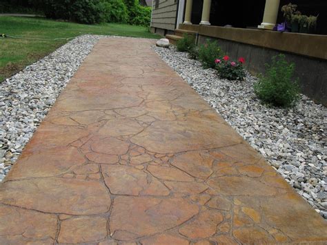 Acid Stained Walkway Diamond Kote Decorative Concrete Resurfacing And