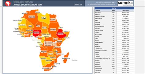 Africa Heat Map Generator Excel Template Heat Mapping Tool