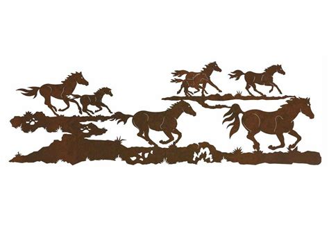 84 Running Wild Horses Metal Wall Art Western Wall Decor