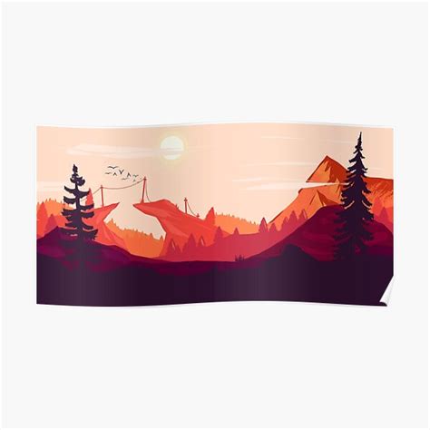 Download wallpapers firewatch, 4k, 8k, art, forest. Firewatch Wall Art | Redbubble