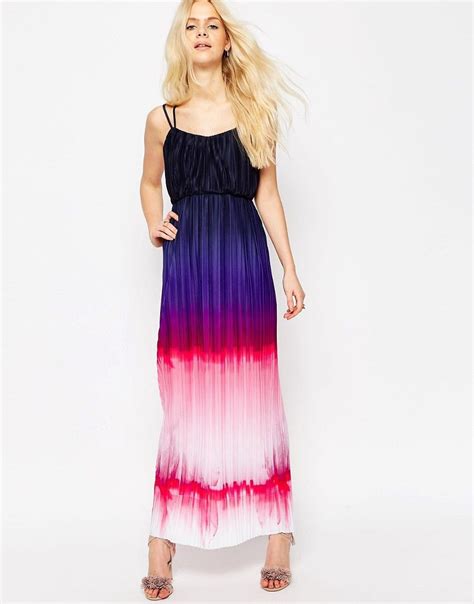 asos pleated maxi dress in dip dye at pleated maxi dress maxi dress evening shop