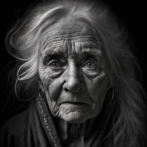 Old Man Portrait Female Portrait Portrait Drawing Portrait Painting Black And White