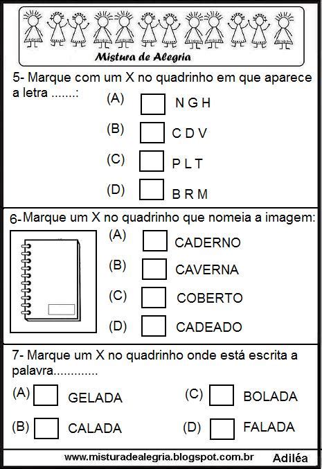 Simulado De Portugu S Ano Ciclo De Alfabetiza O Imprimir E Fdc