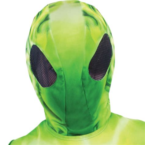 Child Green Alien Costume Extraterrestrial Fancy Dress Halloween Boys