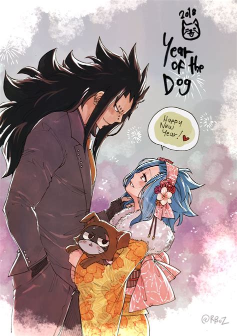 Levy Mcgarden Gajeel Redfox And Pantherlily Fairy Tail Drawn By