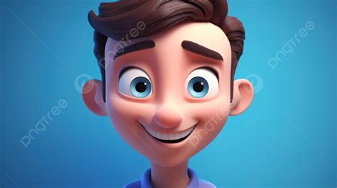 Cartoon Guy Smiling Background 3d Male Cartoon Illustration With