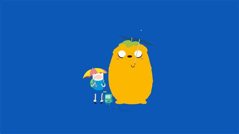 Bmo Finn Jake In Blue Background Hd Adventure Time Wallpapers Hd