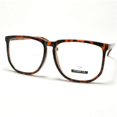 Unique Square Eyeglasses Las Vegas Mall Geek Nerdy Eyewear Lens Clear T