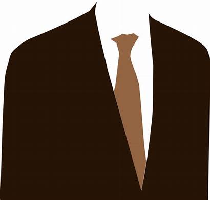Clipart Suit Tie Brown Clip Transparent Clker