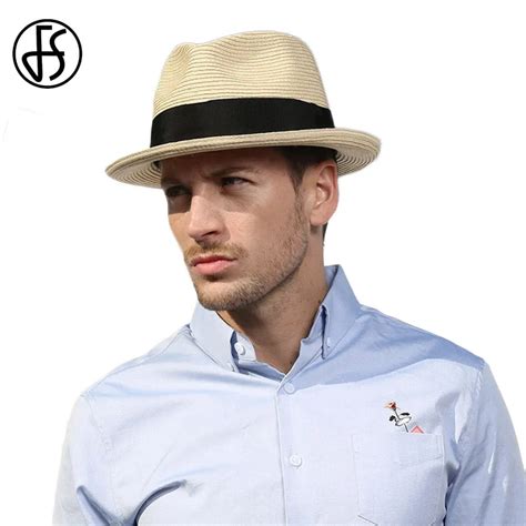 Summer Beach Panama Hat Men Straw Wide Brim Sun Hats For Mens Casual T