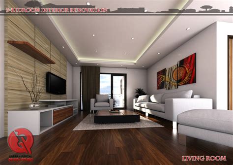 3 Bedroom Interior Design Garra Punzal Architects Living Room Homify