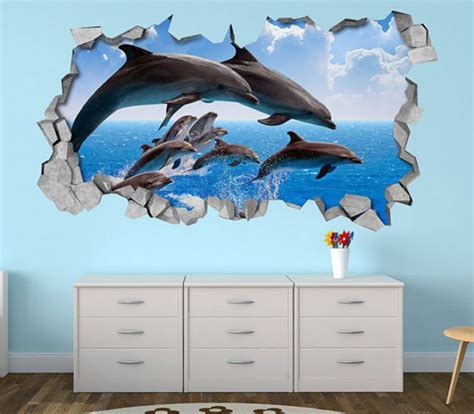 Dolphin Wall Art 3d Decals