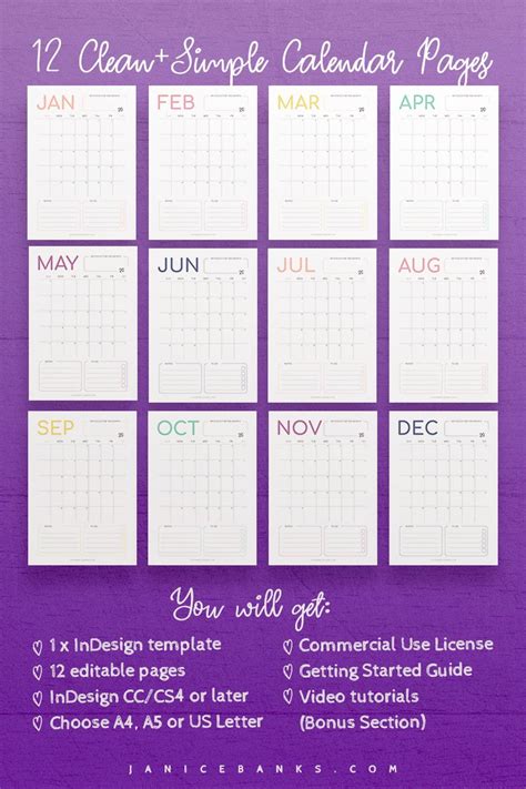 2021 2023 Calendar Indesign Template For Commercial Use 331928