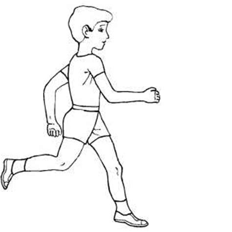 Diego is running coloring free printable of. Sportsman Running Coloring Sheet
