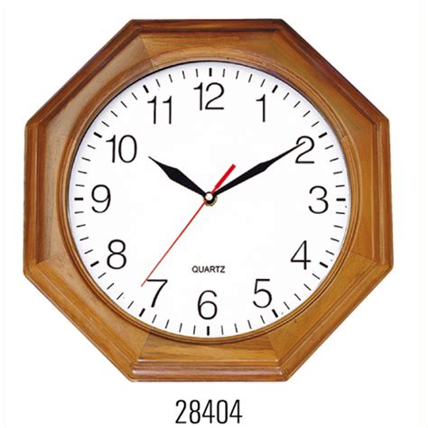 Octagonal Wood Clock Hexagon Wall Clock