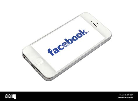 Facebook Logo On Iphone Screen Stock Photo Alamy