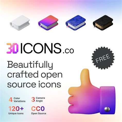 Open Source Free 3d Icon Library 3dicons Freebie Road