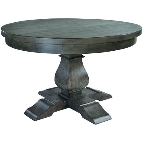 Bowood Night Dark Reclaimed Wood Round Dining Table Dining Room From
