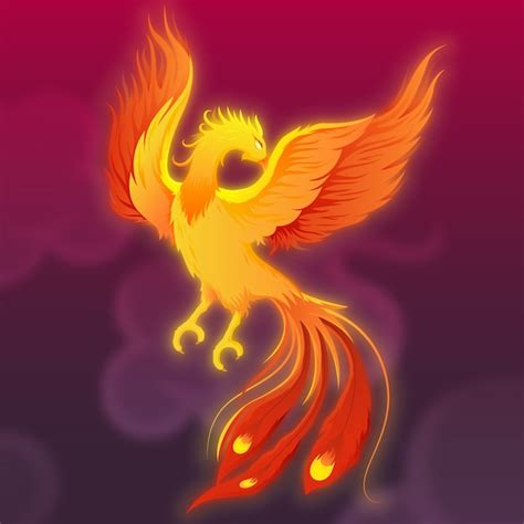Hand Drawn Mythical Phoenix Free Vector