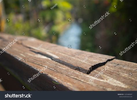 Rustic Wooden Handrail Stock Photo Edit Now 1225389697