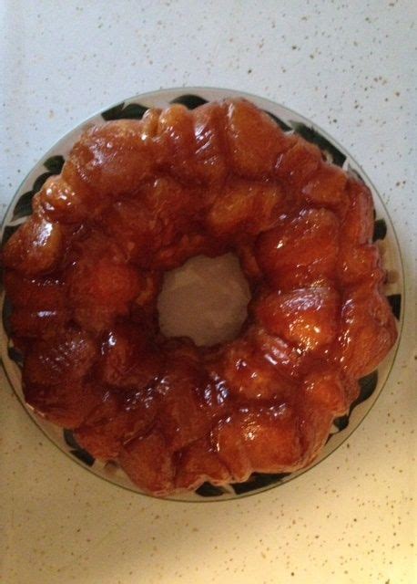 Cut each biscuit into quarters. First ever Monkey Bread! It was demo-licious!! 1-can Pillsbury Grands original flaky biscuits 1 ...