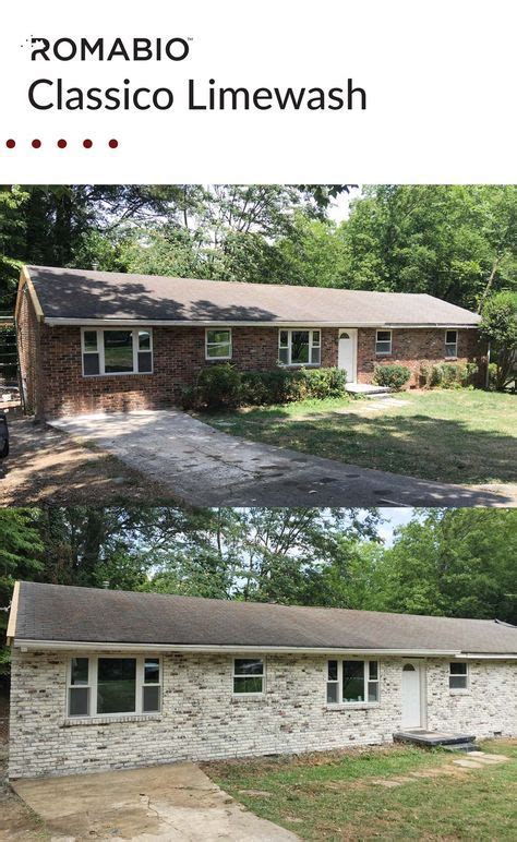 Painted brick homes can completely transform the look of similar homes and styles, and is becoming quite popular. LimeWash | Brick ranch houses, Home exterior makeover ...