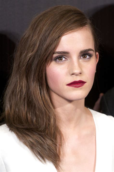 Dark Red Lips Photo Emma Watson Emma Watson Celebrity Hair Inspiration