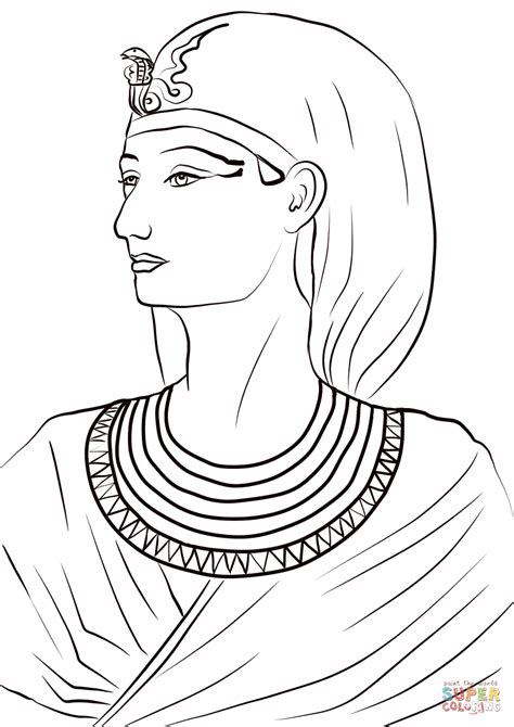 An Egyptian Woman In Black And White With Her Head Turned To The Right