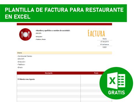Plantilla De Factura Para Restaurantes En Excel Gratis My Xxx Hot Girl
