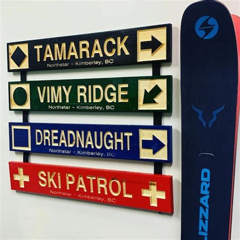Ski Trail Difficulty Sign Etsy