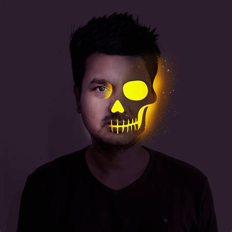 Glowing Skull Portrait Effect Photoshop Tutorial Skull Photo Editing