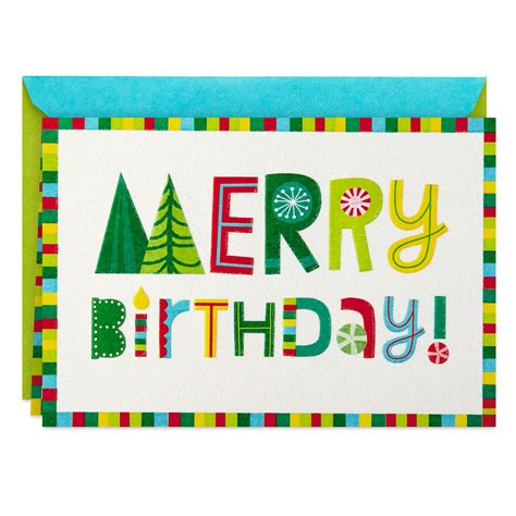 Happy And Merry Christmas Birthday Card Greeting Cards Hallmark