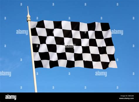 Checkered Flag Winner Winning Stock Photo Alamy